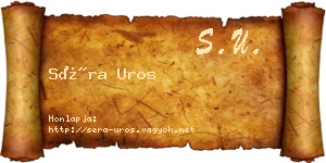 Séra Uros névjegykártya